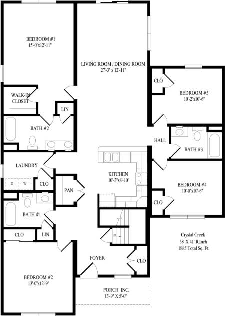 Crystal Creek Modular Home Floor Plan
